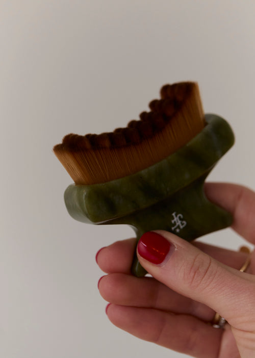 GREEN JADE LYMPHATIC CONTOUR BRUSH - PREMIUM STONE